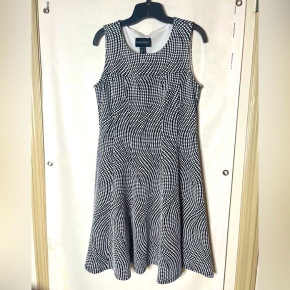 Frank Lyman Swing Black & White Dress - Picture 1 of 7